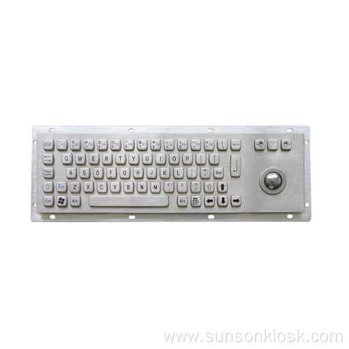 USB Wired Numeric Metal Keyboard with Trackball